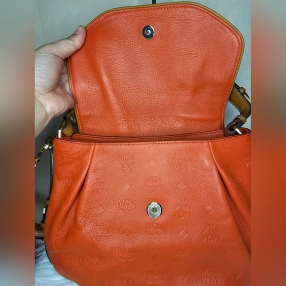 MCM Embossed Leather Crossbody Bag - Picture 6 of 12